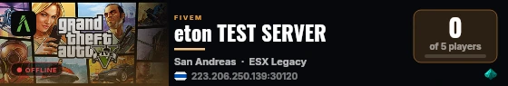 eton TEST SERVER live status badge