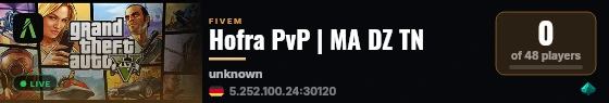 Hofra PvP | MA DZ TN live status badge