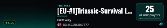 [EU-#1]Triassic-Survival Low-Rules/1.25x/Bot-System live status badge