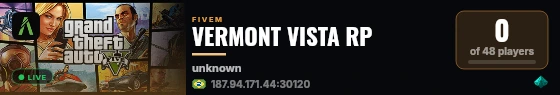 VERMONT VISTA RP live status badge