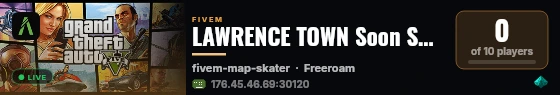 LAWRENCE TOWN Soon S3 Hard RP live status badge