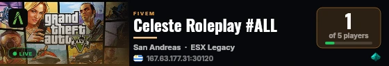 Celeste Roleplay #ALL live status badge