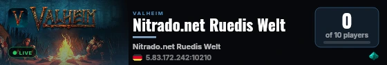 Nitrado.net Ruedis Welt live status badge