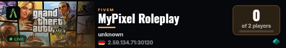 MyPixel Roleplay live status badge