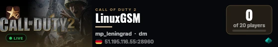 LinuxGSM live status badge