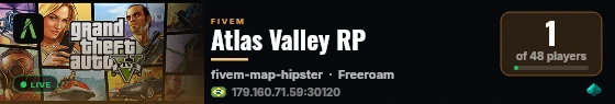 Atlas Valley RP live status badge