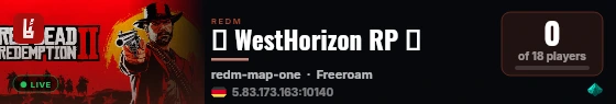 🌅 WestHorizon RP 🐎 live status badge