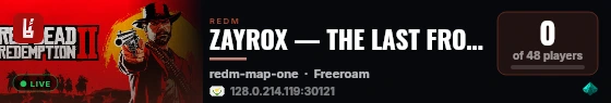 ZAYROX — THE LAST FRONTIER live status badge