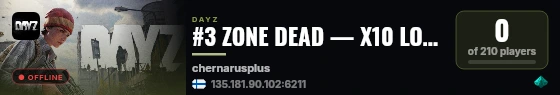 #3 ZONE DEAD — X10 LOOT — X10 LOOT — PVPVE #3 live status badge