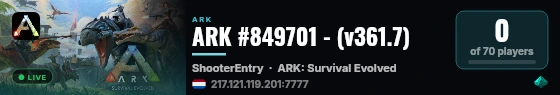 ARK #849701 - (v361.7) live status badge