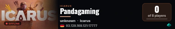 Pandagaming live status badge