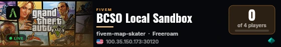 BCSO Local Sandbox live status badge