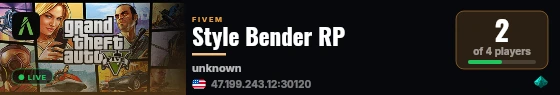Style Bender RP live status badge