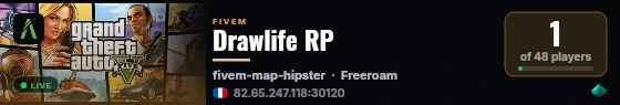 Drawlife RP live status badge
