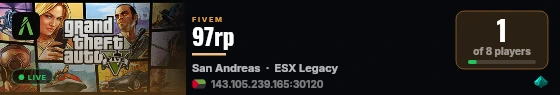97rp live status badge