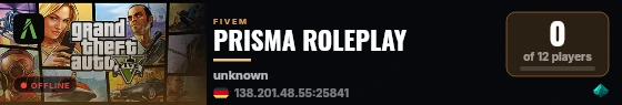 PRISMA ROLEPLAY live status badge