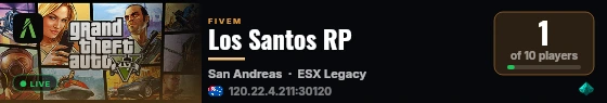 Los Santos RP live status badge