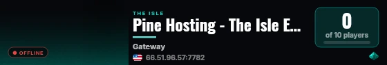 Pine Hosting - The Isle Evrima Server live status badge