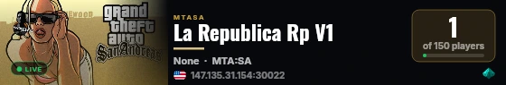 La Republica Rp V1 live status badge