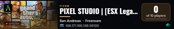 PIXEL STUDIO | [ESX Legacy] live status badge