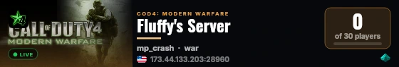 Fluffy's Server live status badge