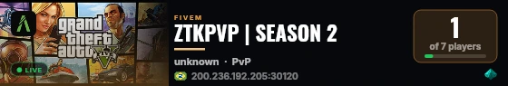 ZTKPVP | SEASON 2 live status badge