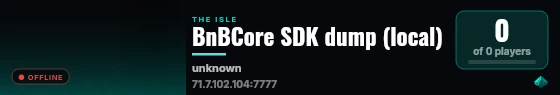 BnBCore SDK dump (local) live status badge