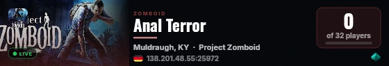 Anal Terror live status badge