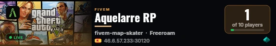 Aquelarre RP  live status badge