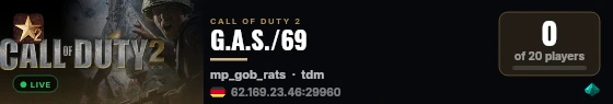 G.A.S./69 live status badge