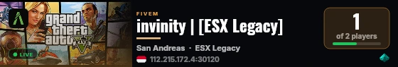 invinity | [ESX Legacy] live status badge