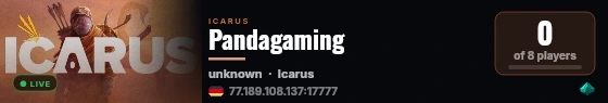 Pandagaming live status badge