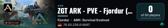 ZGT ARK - PVE - Fjordur (EU) - (v361.7) live status badge