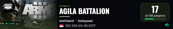 AGILA BATTALION live status badge