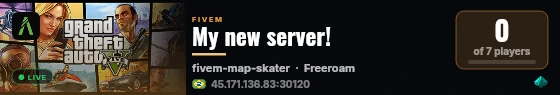 My new server! live status badge