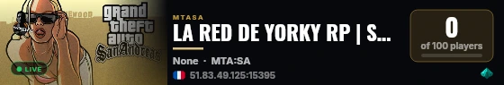 LA RED DE YORKY RP | SANTO DOMINGO | DOMINICANO | ROLEPLEY live status badge