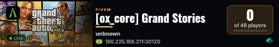 [ox_core] Grand Stories live status badge