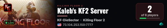 Kaleb's KF2 Server live status badge