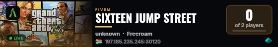SIXTEEN JUMP STREET live status badge