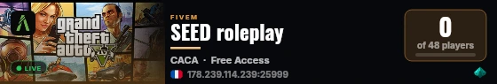 SEED roleplay live status badge