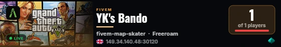 YK's Bando live status badge
