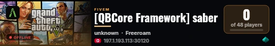 [QBCore Framework] saber live status badge
