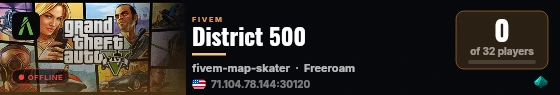 District 500 live status badge