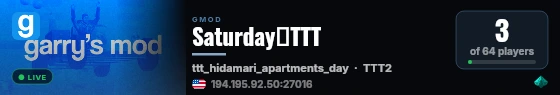 Saturday★TTT live status badge