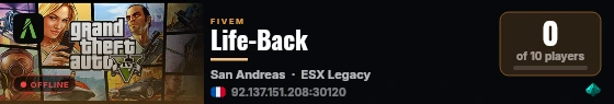Life-Back live status badge