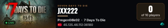 JXX222 live status badge
