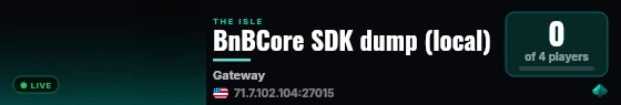 BnBCore SDK dump (local) live status badge