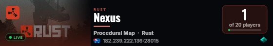 Nexus live status badge