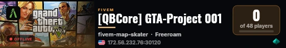 [QBCore] GTA-Project 001 live status badge