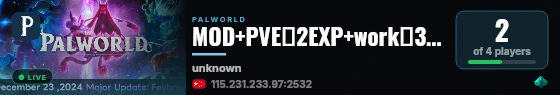 MOD+PVE，2EXP+work，3stuff，NOdrop，NOwipe，NOBOX live status badge